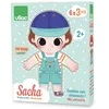 Image de Jouet en Bois Puzzles 6x3 pièces Sacha à habiller Vilac® - Puzzle en