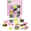Image de VILAC - Jouet en bois - Cuisine et marchande - Boîte 12 pâtisseries et friandises en bois, Ma jolie Pâtisserie - 8163, Bleu