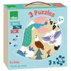 Image de Jouet en Bois Coffret 3 puzzles 16 pcs Terre-Mer-Ciel Vilac® -