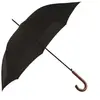 Image de Parapluie canne long ouverture automatique bois et noir