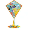 Image de Djeco Ocean Kite   Cerf-Volant Pop-up coloré avec Queue de 250 cm, Polyester Durable et Fibre de Verre, poignée de Ligne de 40 m, Pochette de Rangement, Plaisir léger en Plein air pour Les Enfants de