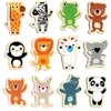 Image de DJECO Puzzle Magnétique dès 2 Ans (24 Pièces en Bois) - Design Jungle - 12 Animaux de 2 Pièces et Boîte de Rangement - Créativité pour Tout Petits