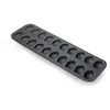 Image de Plaque 20 madeleinettes - GOBEL - 39.5x12.5x1.3cm - Acier anti-adhérent - Marron