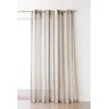 Image de Linder 1168/92/375FR Rideau à Rayures Polyester/Lin/Coton Gris Clair 150 x 280 cm