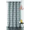 Image de Linder Rideau, 66Pourcentpolyester 32Pourcentcoton 2Pourcentautres Fibres, Gris, 140x260