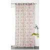 Image de Linder Voilage Motif Fleuri 150x240 cm, Beige et Rose, 150x240