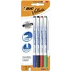 Image de Lot de 4 marqueurs effaçables Velleda 1721 - BIC - Pointe ogive fine - 4 couleurs