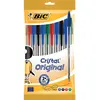 Image de BIC Cristal Original Stylos-Bille - Couleurs Assorties, Un Paquet de 10