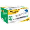 Image de BIC Velleda 1751 ECOlutions Feutres pour Tableau Blanc Effaçables à Sec à Pointe Moyenne Biseautée - Vert, Boîte de 12
