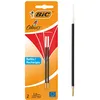 Image de BIC - Stylo de recharge 4 couleurs, 1,0 mm, blister de 2 pièces, rouge