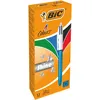 Image de BIC 4 Couleurs Shine Stylos-Bille Rétractables Pointe Moyenne (1,0 mm) - Corps Bleu Métallisé, Boîte de 12