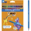 Image de BIC Kids Evolution ECOlutions Crayons de Couleur pour enfants - Couleurs Assorties, Etui Carton de 36