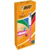 Image de BIC 4 Couleurs Shine Stylos-Bille Rétractables Pointe Moyenne (1,0 mm) - Corps Rose Métallisé, Boîte de 12