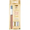 Image de BIC Lot de 3 stylos à bille Pick Gold et Silver 4 couleurs