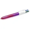 Image de BIC - 1 Stylo 4 Couleurs Classiques - Décors Gradient - Pointe Moyenne : 1 mm - 1 Visuel Bleu