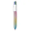 Image de BIC - 1 Stylo 4 Couleurs Classiques - Décors Gradient - Pointe Moyenne : 1 mm - 1 Visuel Choisi Aléatoirement
