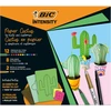 Image de Bic - Kit avec 12 feutres de coloriage + 8 Feutres fins + 2 Marqueurs permanents métalliques et 22 feuilles avec découpes imprimées OS