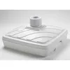 Image de Pied de parasol carré - EDA - En plastique blanc - 40 litres - Poignée et roulettes