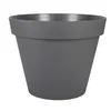 Image de Pot de fleur Rond - Ø 60 cm - EDA - Toscane - 76 L - Intérieur/Extérieur - Ø 60 x H 47 cm - Gris Anthracite