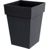 Image de Pot de fleurs mi-haut Carré 40 cm - EDA - Toscane - 51 L - 39 x 39 x H. 53 cm - Gris Anthracite