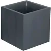 Image de Pot de fleurs Carré 40 cm - EDA - Volcania - 31 L - Intérieur/Extérieur - Décor Pierre - 395 x 395 x H. 435 cm - Gris Anthracite