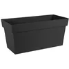 Image de Jardinière Muret à réserve deau avec roulettes - EDA - Toscane - 74 L - 79 x 35 x H.39 cm - Gris Anthracite