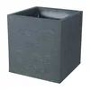 Image de Pot de fleurs Carré 40 cm - EDA - Graphit - 31 L - 39 x 39 x H. 43 cm - Gris Anthracite