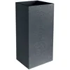 Image de Pot de fleurs Carré Haut 40 cm - EDA - Graphit - 31 L - 395 x 395 x H. 80 cm - Gris Anthracite