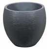 Image de Pot de fleurs Rond Egg Ø 50cm - EDA - Graphit - 46 L - Ø 50 x H. 45 cm - Gris Anthracite