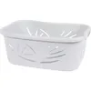 Image de EDA PLASTIQUE Panier à linge ergonomique Flora 37 L - Blanc cérusé - 59 x 39 x 24 cm