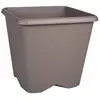 Image de Pot de fleurs en plastique Chorus taupe 25 cm