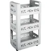 Image de EDA - Resserre MOBILO - 3 Bacs de Rangement 11 L - Étagère Réglable - 4 roulettes Multidirectionnelles - Blanc - 45 x 29 x 79 cm