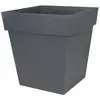 Image de Pot de fleurs EDA Plastiques coloris gris anthracite en polypropylène (PP) Ø.49,5 x H.52,5 cm contenance 87 L