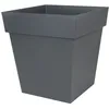 Image de Pot de fleur carré - Toscane - EDA - 495 x 495 x H.525 cm - Intérieur / Extérieur - 87L - Gris Anthracite