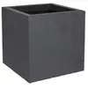 Image de Pot carré polypropylène EDA Basalt Up anthracite 29,5 x 29,5 x h.29,5 cm