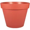 Image de Pot de fleur Rond - Ø 60 cm - EDA - Toscane - 76 L - Intérieur/Extérieur - Ø 60 x H.47 cm - Orange Terre Battue
