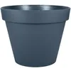 Image de Pot de fleur Rond - Ø 60 - EDA - Toscane - 76 L - Intérieur/Extérieur - Ø 60 x H 47 cm - Bleu Jean