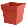 Image de Pot de fleur carré en plastique Ø39cm Eda Toscane terre battue