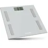 Image de TERRAILLON - BODY CONNECT - Balance connectée Bluetooth, Impédancemètre, Analyse des masses graisseuse, musculaire, hydrique, osseuse et viscérale, IMC, Capacité 160 kg, Plateau verre, Gris