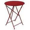 Image de Fermob Table de Jardin Ronde Pliante Acier Laqué Piment d'espelette, 60cm