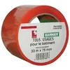 Image de Ruban adhésif PVC orange 75 mm x 33 m - BARNIER - 115483