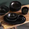 Image de Table Passion - 6 Assiettes Plates Néo noire - 28x28x3cm OS