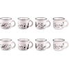Image de Table Passion - Coffret de 8 tasses Friends blanc/noir - 9x6x6cm OS