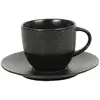 Image de Table Passion - Tasse à thé et sous-tasse Vésuvio noir 22 cl (lot de 6)