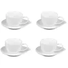 Image de TABLE PASSION - COFFRET 6 TASSES + SOUS TASSES THE 20CL GOUTTE PORCELAINE BLANCHE