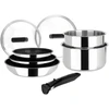 Image de Sitram - Batterie de cuisine induction Sitramovible Arpege gris/noir - 8 pièces OS