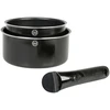 Image de Sitram - 2 Casseroles avec manche amovible pressé Family induction noires - D.16/20 cm OS