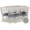 Image de JARDILINE Housse de Protection Cover Air pour Table rectangulaire + 10 chaises - 290 x 130 x 70 cm