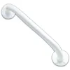 Image de Barre dappui GODONNIER - Acier blanc - 30 cm - Tube Ø 25 mm - Rosaces Ø 65 mm