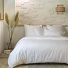 Image de Home Collection - Parure housse de couette 100% Percale de Coton blanche 260x240 cm